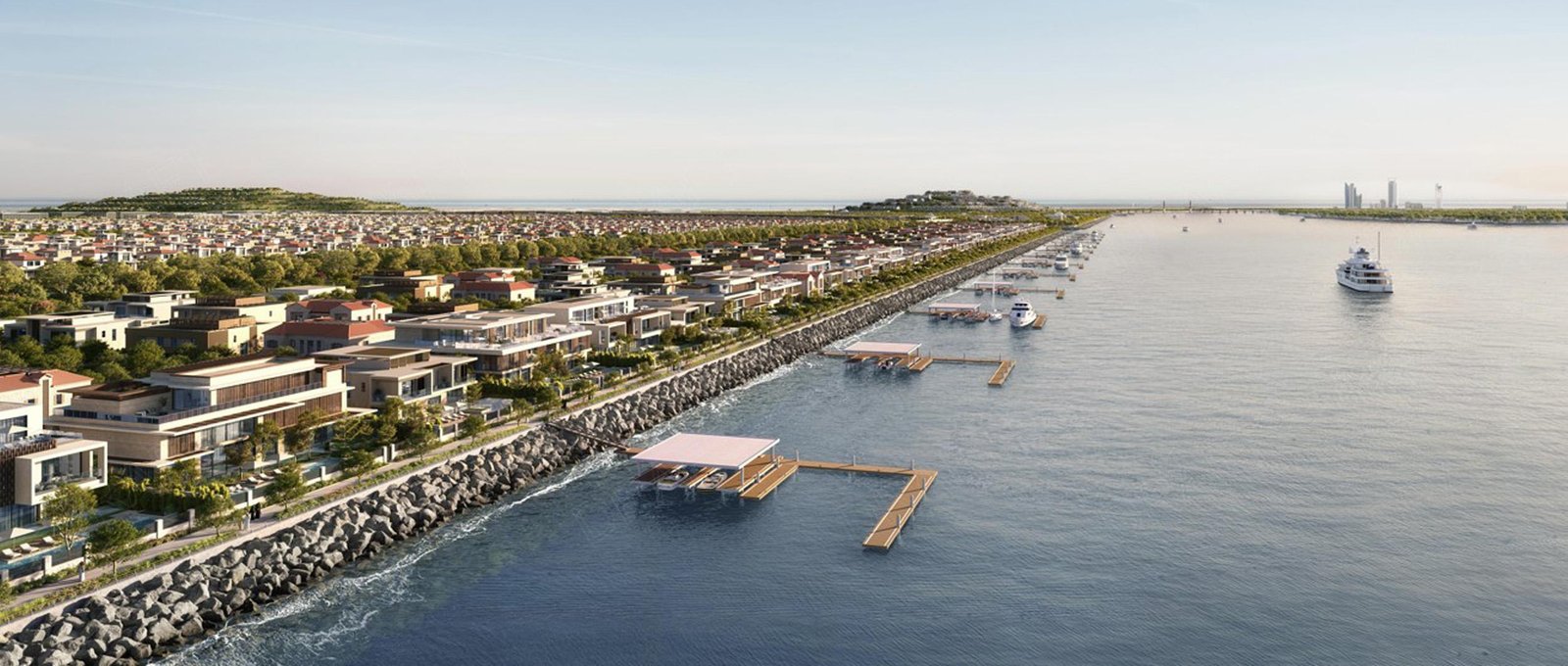 Thahr El Bateen waterfront villa plots at Hudayriyat Island Abu Dhabi